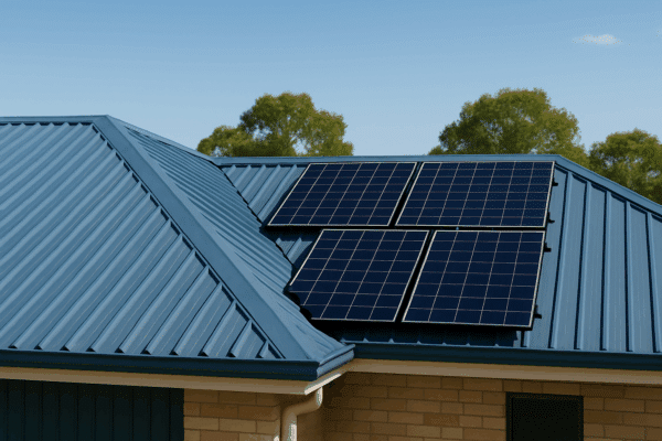 metal roofing with solar panels